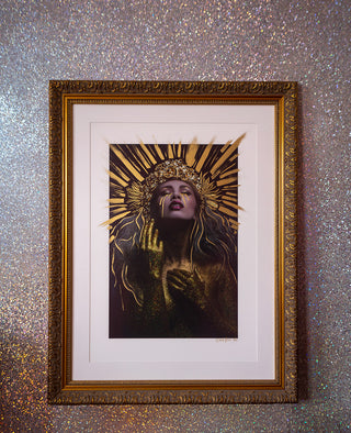 Framed Gold Goddess Illuminated 6/25