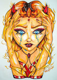 SAD GIRL - A4 Custom Drawing