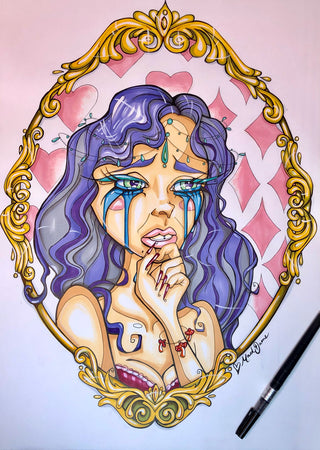 SAD GIRL - Custom Drawing