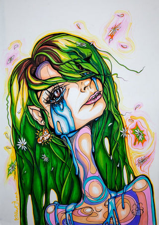 SAD GIRL - A4 Custom Drawing